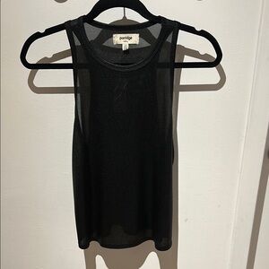 NWT Porridge Sheer Metallic Racerback Tank Top XS